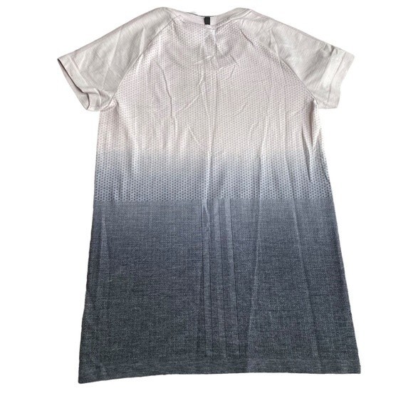 Adidas Running Womens Size S Ombre Athletic Tee Shirt Gray Purple - Picture 5 of 6